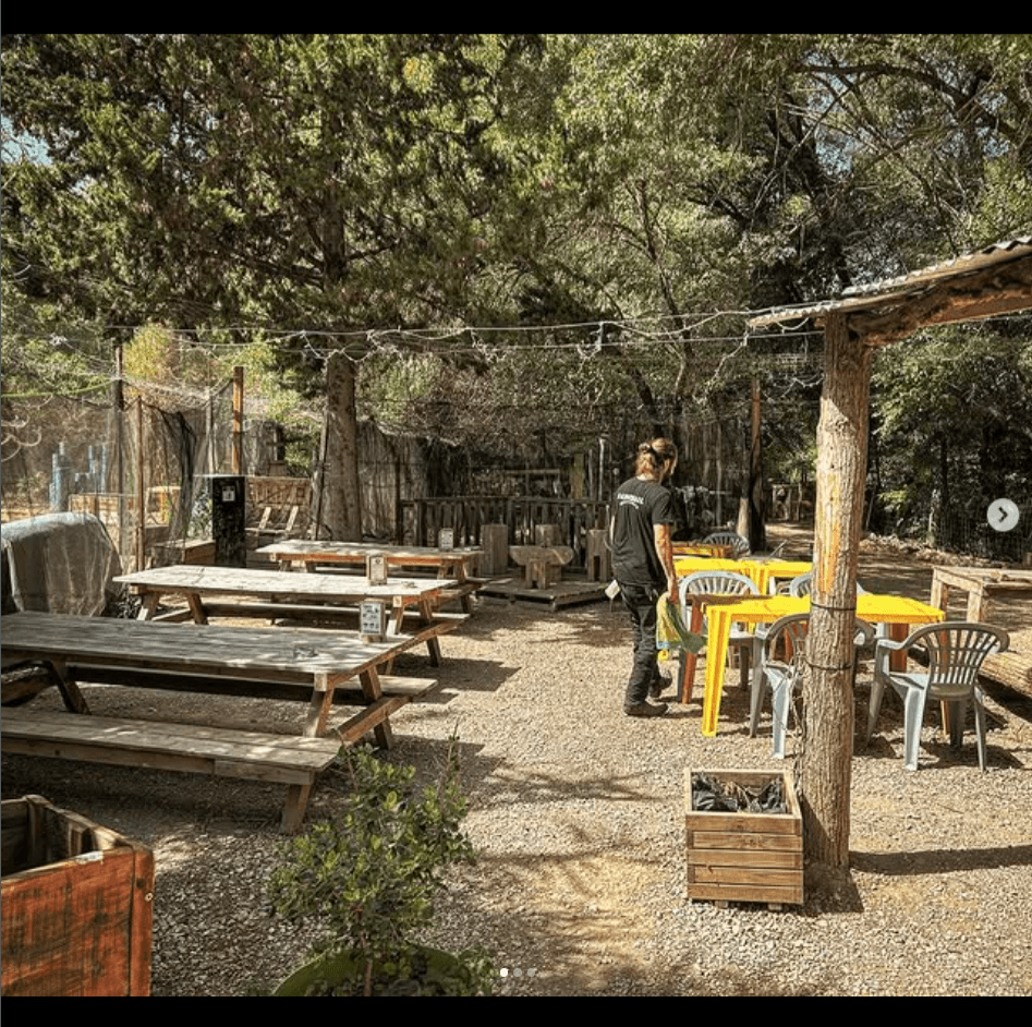 Zone d'accueil et détente au coeur du site